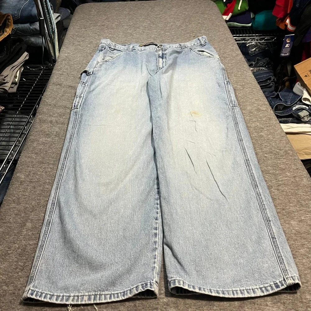 Levis SilverTab Carpenter Fit Jeans Light Wash Baggy Wide Leg Mens 36x32 Vintage